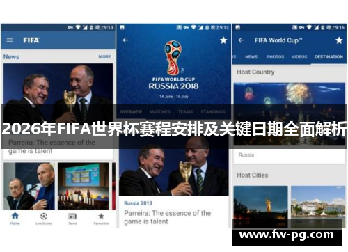 2026年FIFA世界杯赛程安排及关键日期全面解析 2026年FIFA世界杯赛程安排及关键日期全面解析